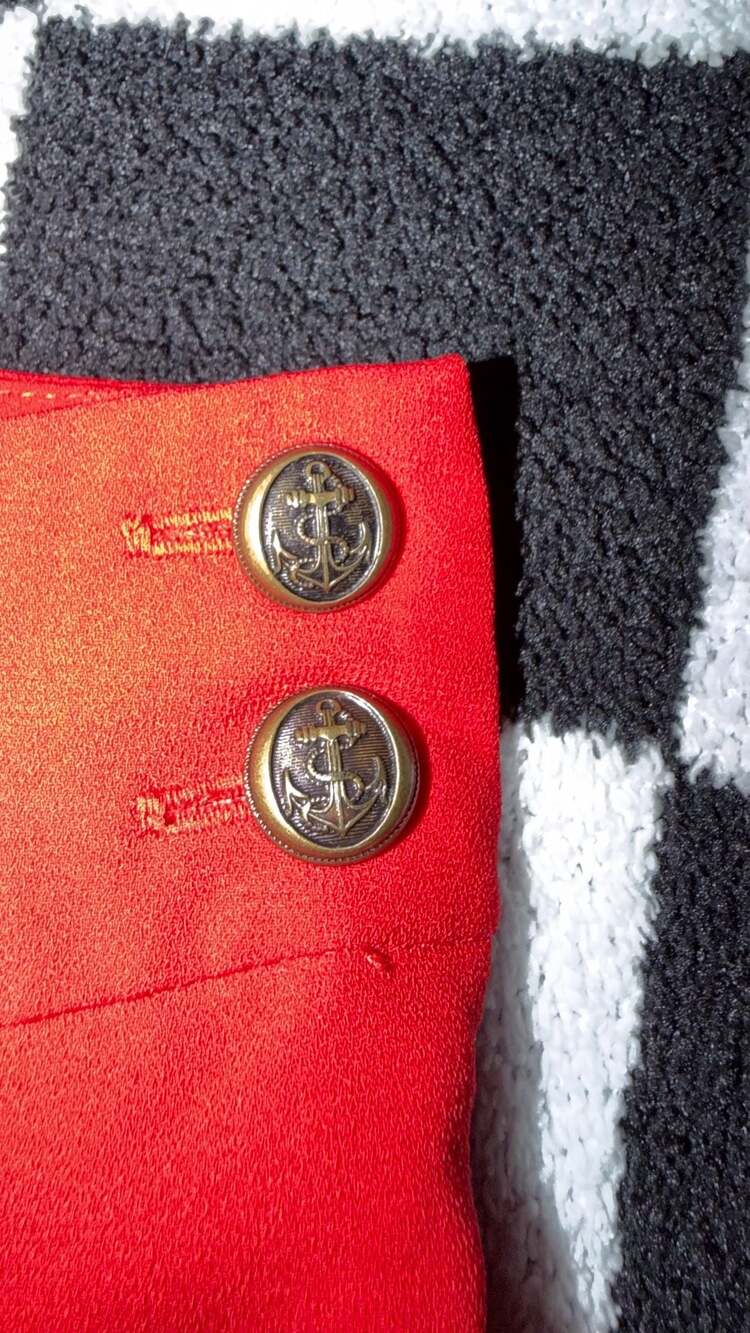 Lauren Ralph Lauren Red Wide Leg Anchor Button Pants Size 16 - Picture 4 of 4